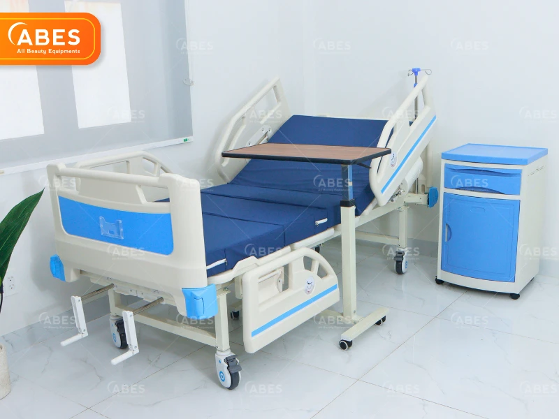 Giường Bệnh Nhân 2 Tay Quay Full Nhựa Hi-MEC DL-SY-01