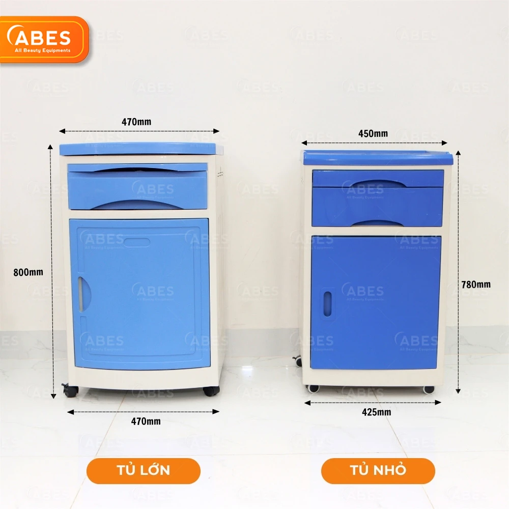 Kích thước tủ đầu giường y tế bệnh nhân Hi-MEC tu-dau-giuong-y-te-hi-mec-hmbc-201-12