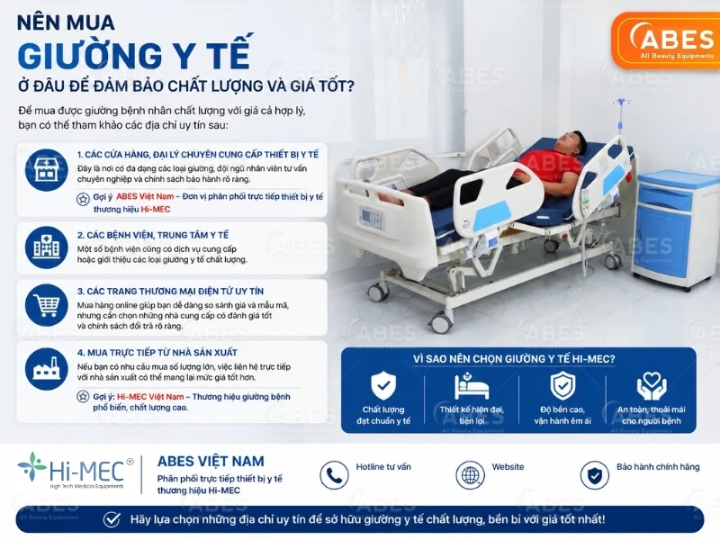 Chọn giường bệnh nhân chất lượng để an toàn khi sử dụng