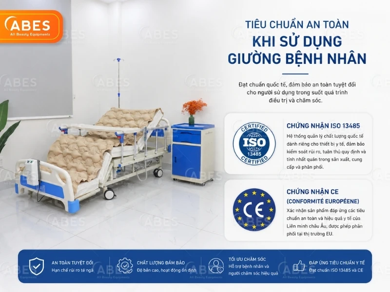 Giường bệnh nhân chỉnh cơ Hi-MEC với đầy đủ chứng nhận và cấp phép của Bộ Y Tế