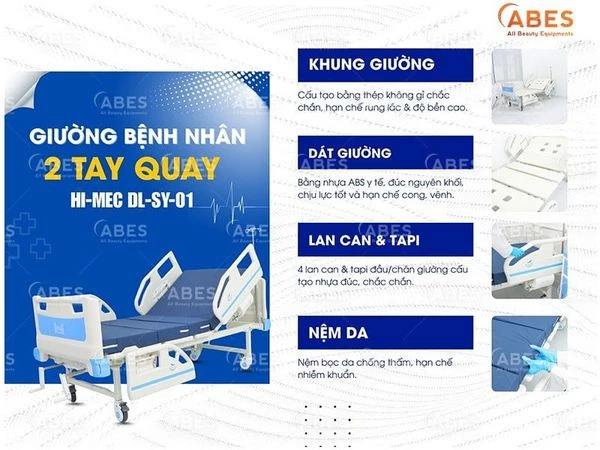 Mua Giường Bệnh Nhân 2 Tay Quay Chất Lượng Tại Hồ Chí Minh – Giải Pháp Chăm Sóc Toàn Diện Từ Hi-MEC