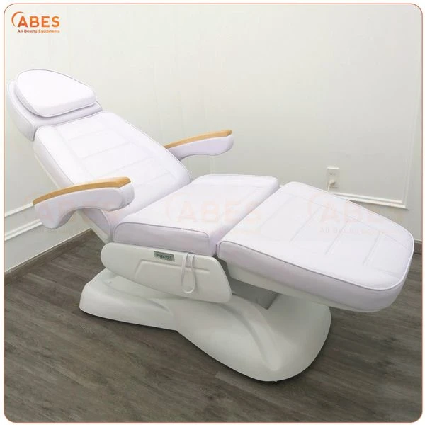 Giường phun xăm chỉnh điện cao cấp 4 Động cơ Hi-MEC HMBB-8030 màu trắng