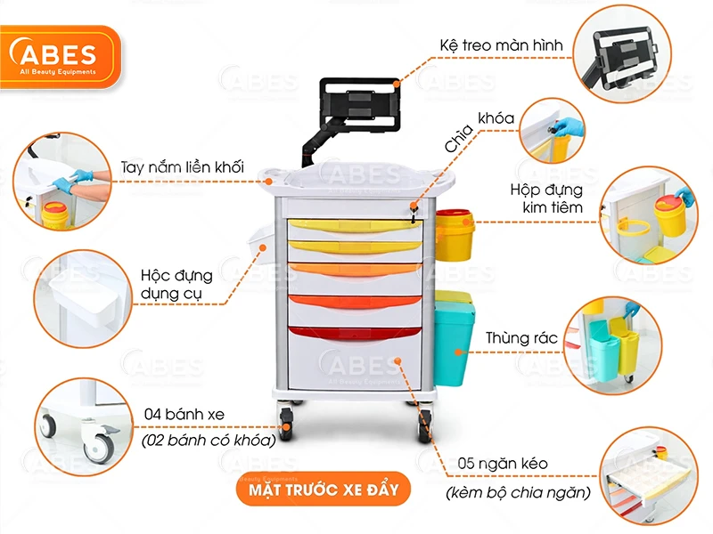Xe Đẩy Bệnh Án Điện Tử Hi-MEC CQ-12 | ABES