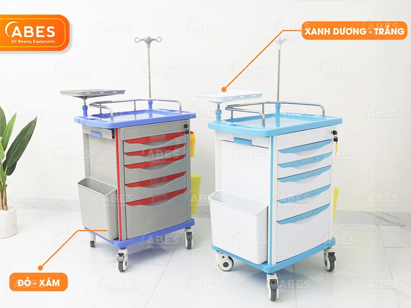 Xe Đẩy Thuốc Cấp Cứu Hi-MEC CQ-02 | ABES Việt Nam