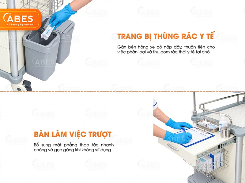 Xe Đẩy Thuốc Hi-MEC CQ-06 | Giá Tốt Tại ABES Việt Nam